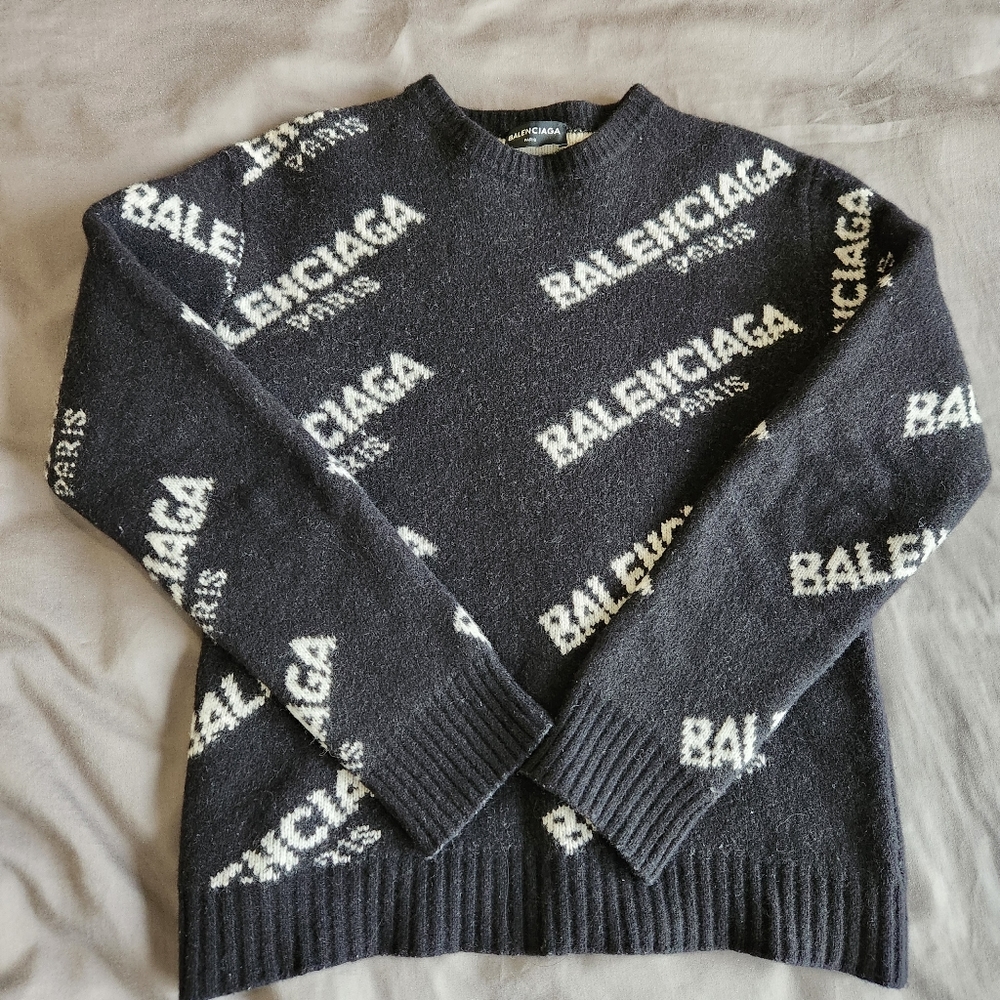 Balanciaga all over wool sweater